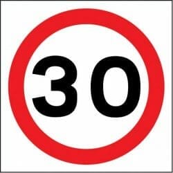 30 MPH Speed Limit Sign